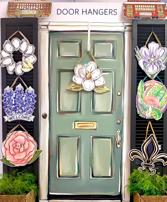 Home Malone - Venta al por mayor Colgador de puerta - Colgador de puerta vintage para árbol de Navidad, decoración de luces navideñas4