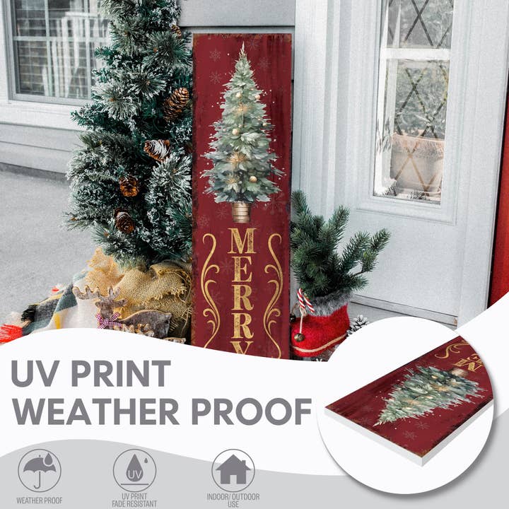 TX USA Corporation - Wholesale Christmas Decoration - Vintage Farmhouse Merry Christmas Porch Sign | Outdoor Holiday Decor3