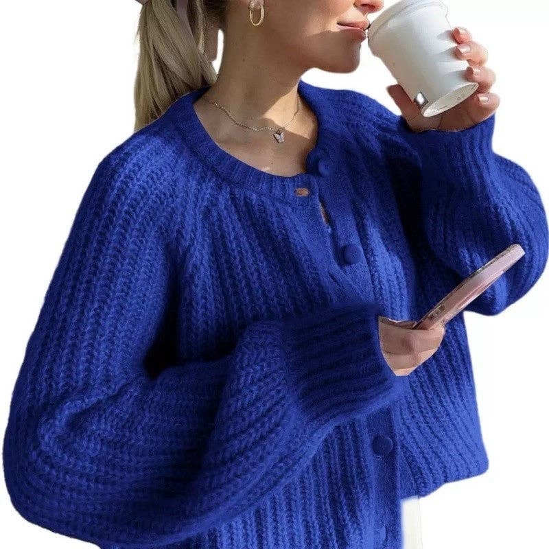 MoodGold - Wholesale Cardigan - Women's - Solid Color Women's Knit Cardigan Long Sleeve Sweater11