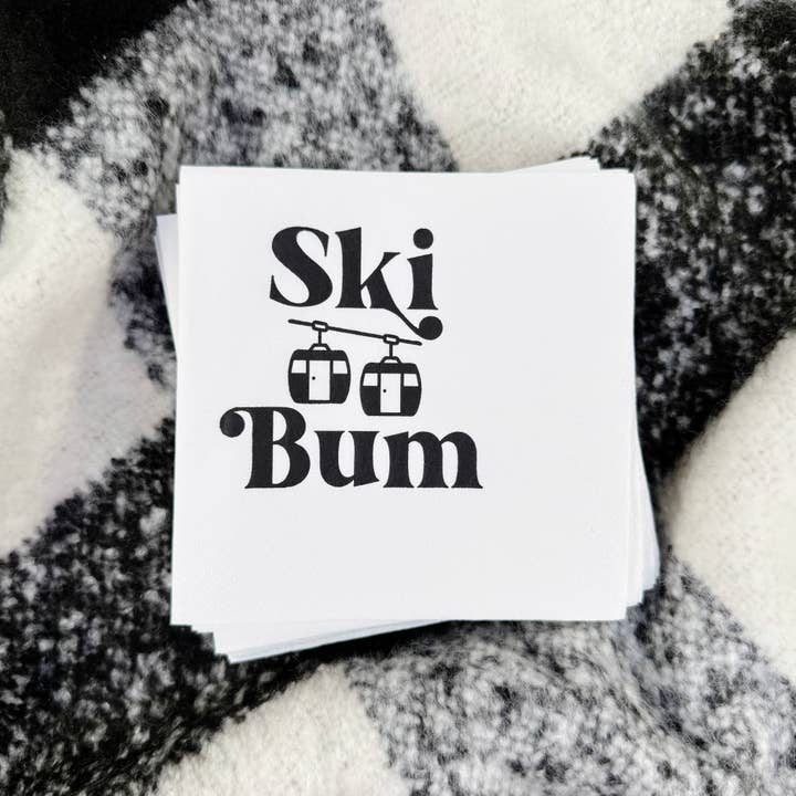 Ski Bum Napkins for wholesale by Suburban Soiree
