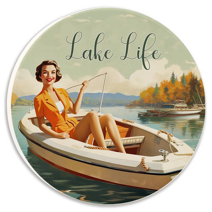 Car Coaster Lake Life for wholesale by Tipsy Coasters & Gifts