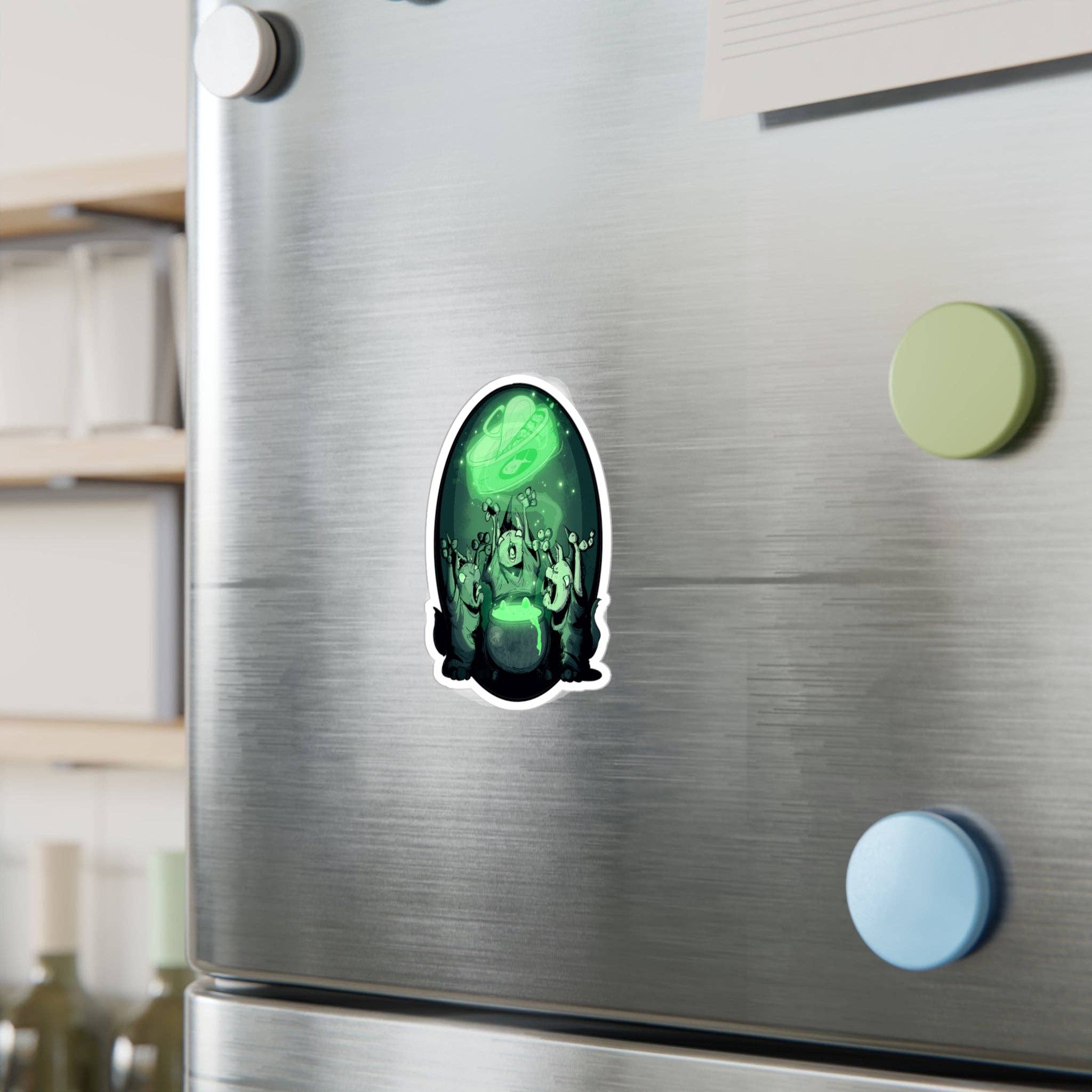 LVB Art - Vente Autocollant - Autocollant en vinyle découpé à la forme Cat Coven1