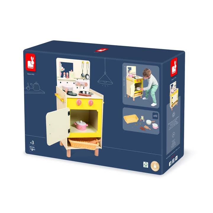 Janod - Wholesale Toy Set - Kids - Cottage Chic Compact Cooker6