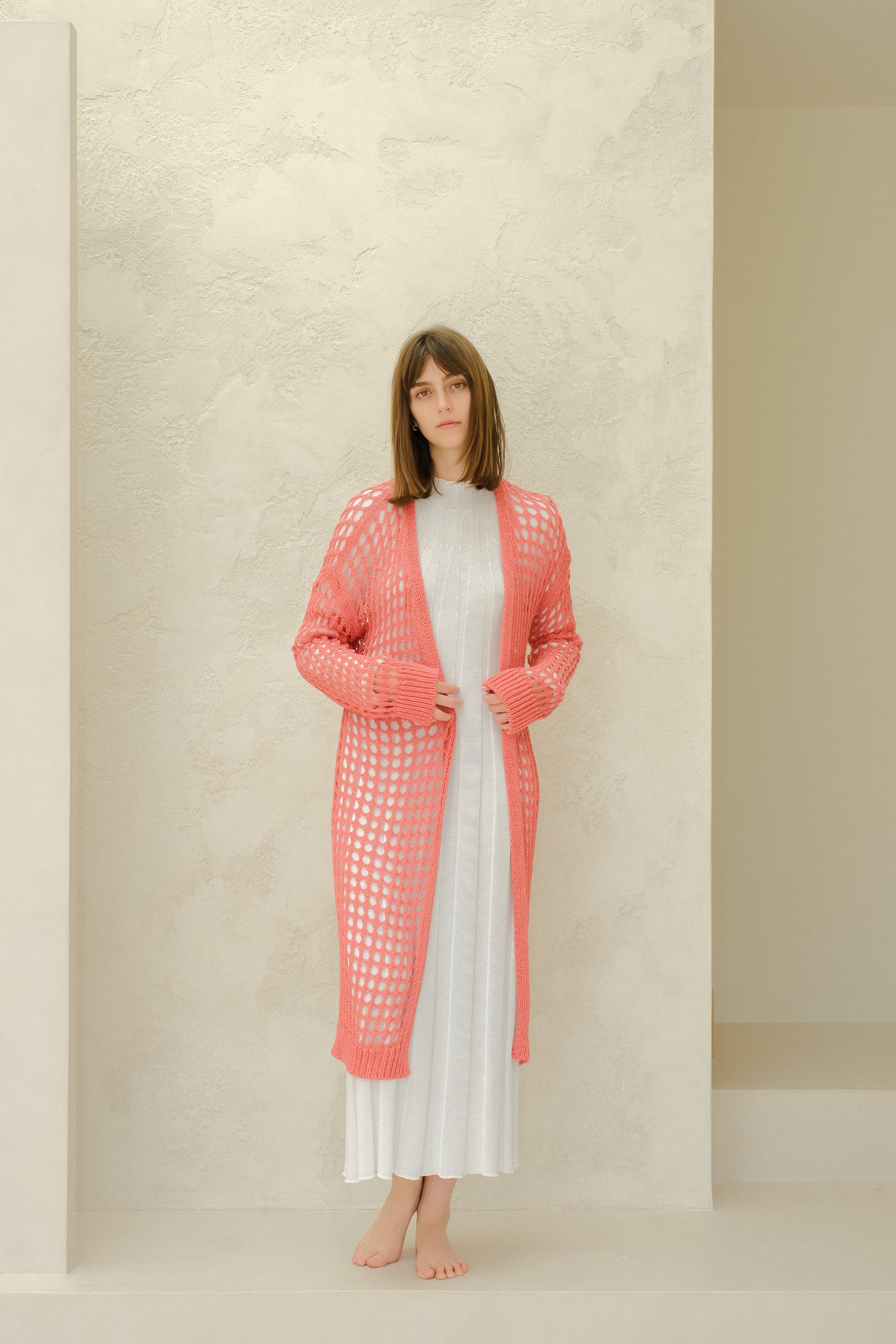 Lèmme – Engroshandel Cardigan - Dame – Fin bomulds hæklet maxi-cardigan18