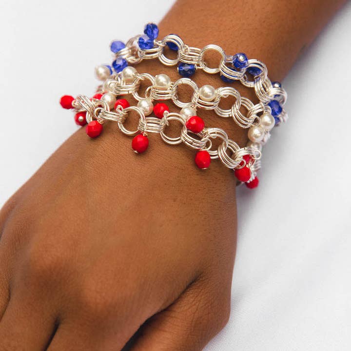 The Donna Bracelet in Cobalt Blue for wholesale by Links by J. Kiere