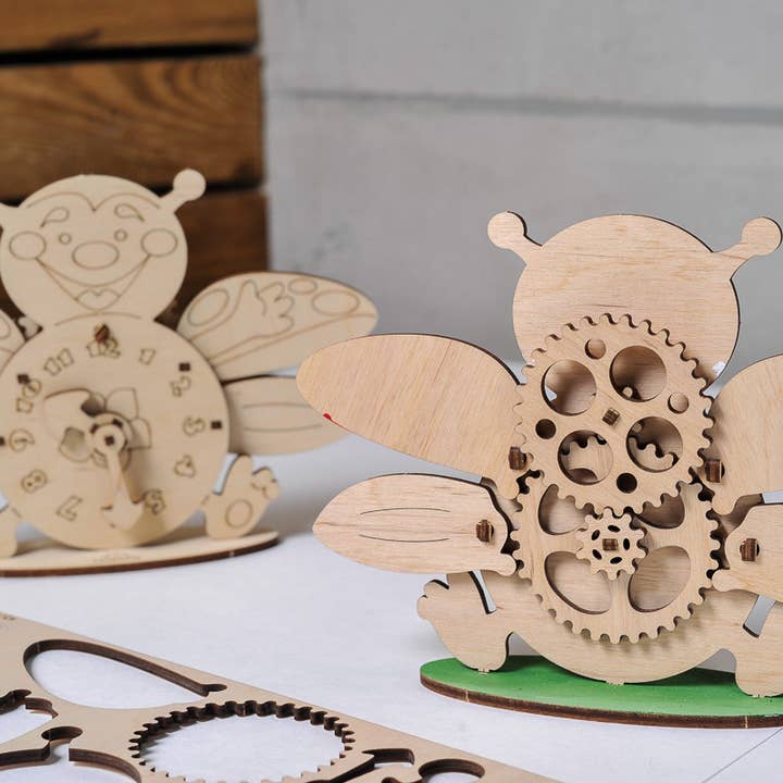 Ukrainian bridge - Wholesale DIY Craft Kit - Kids - Clock Kids Wooden Model for Coloring Self Assembling Ugears3