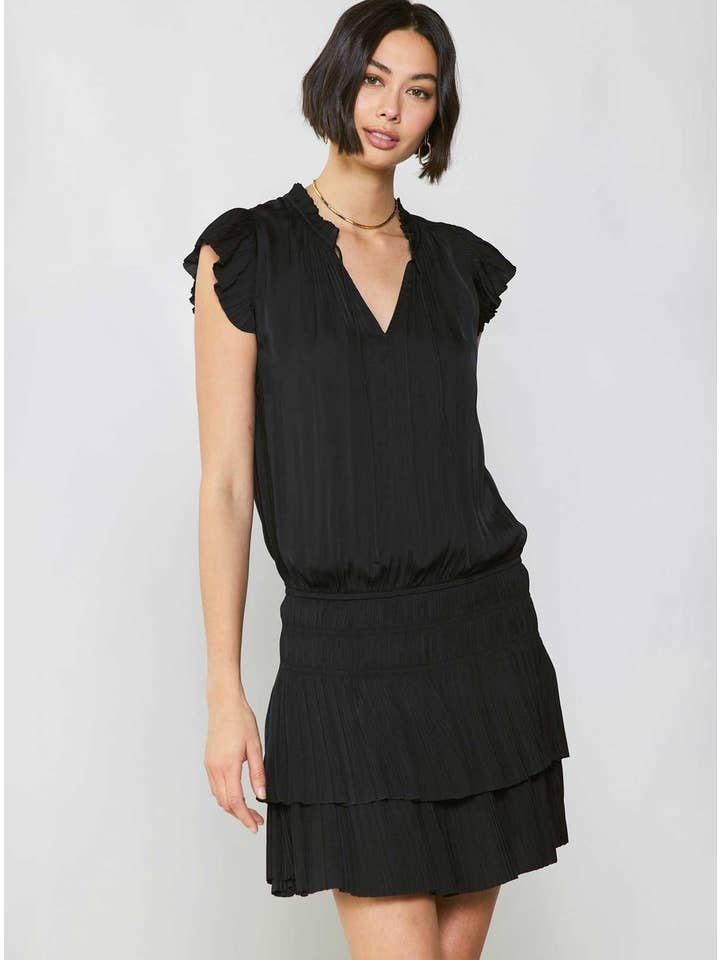 Current Air - Wholesale Dress - Women's - Mini Dress With Pleated Skirt