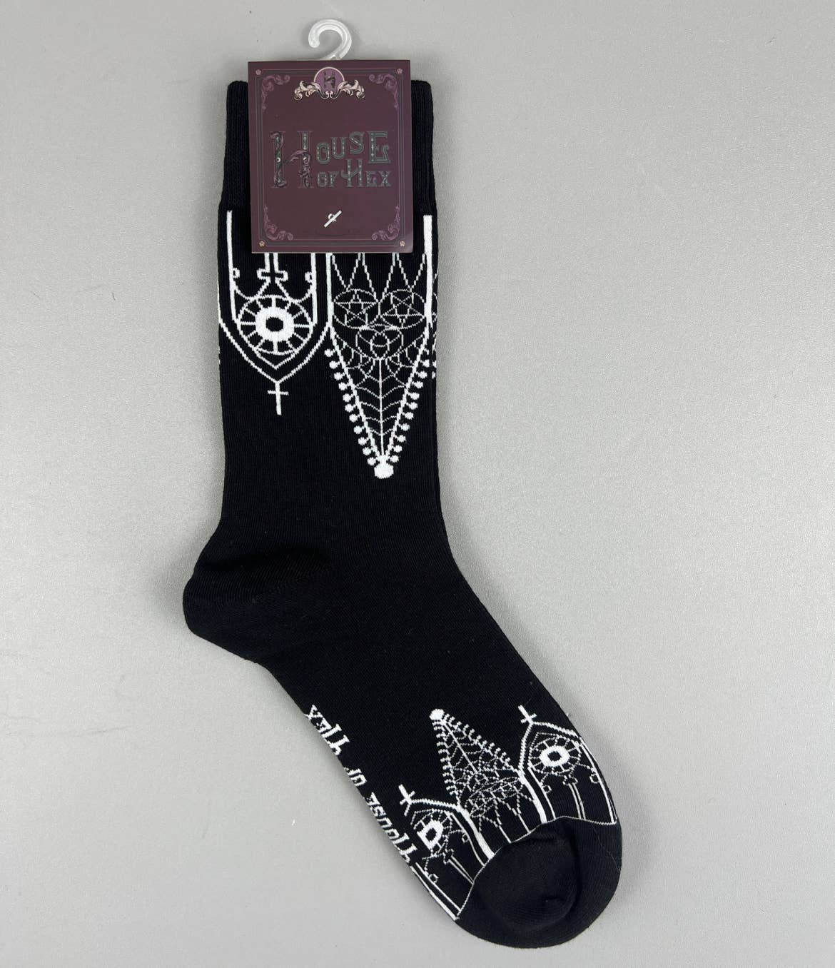 House of Hex - Wholesale Socks - Women's - Gothic Gables Socks | witch | goth | cathedral | dark6
