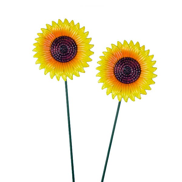 Large Bobble Sunflower Plant Stick for wholesale by Land & Sea