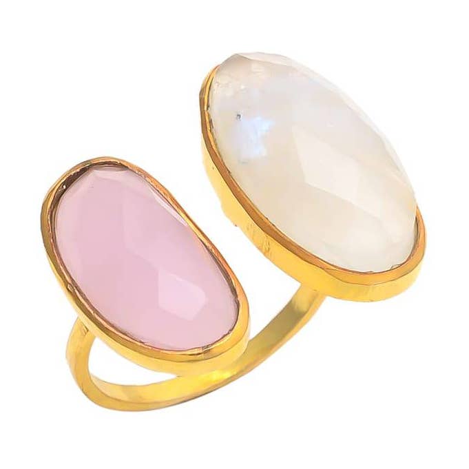 Allegra White and Pink Ring for wholesale by Mestiza Joyas