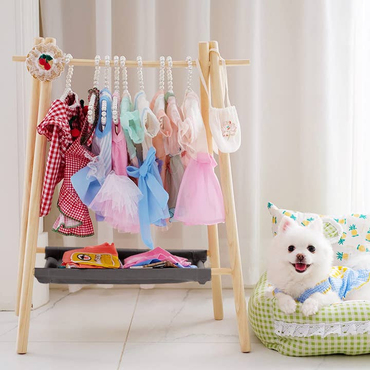 All Little Cute Things - Wholesale Pet Dress - Dog - Dog Dress Hanger with Pearls, vet groomer pet store coutureÂ