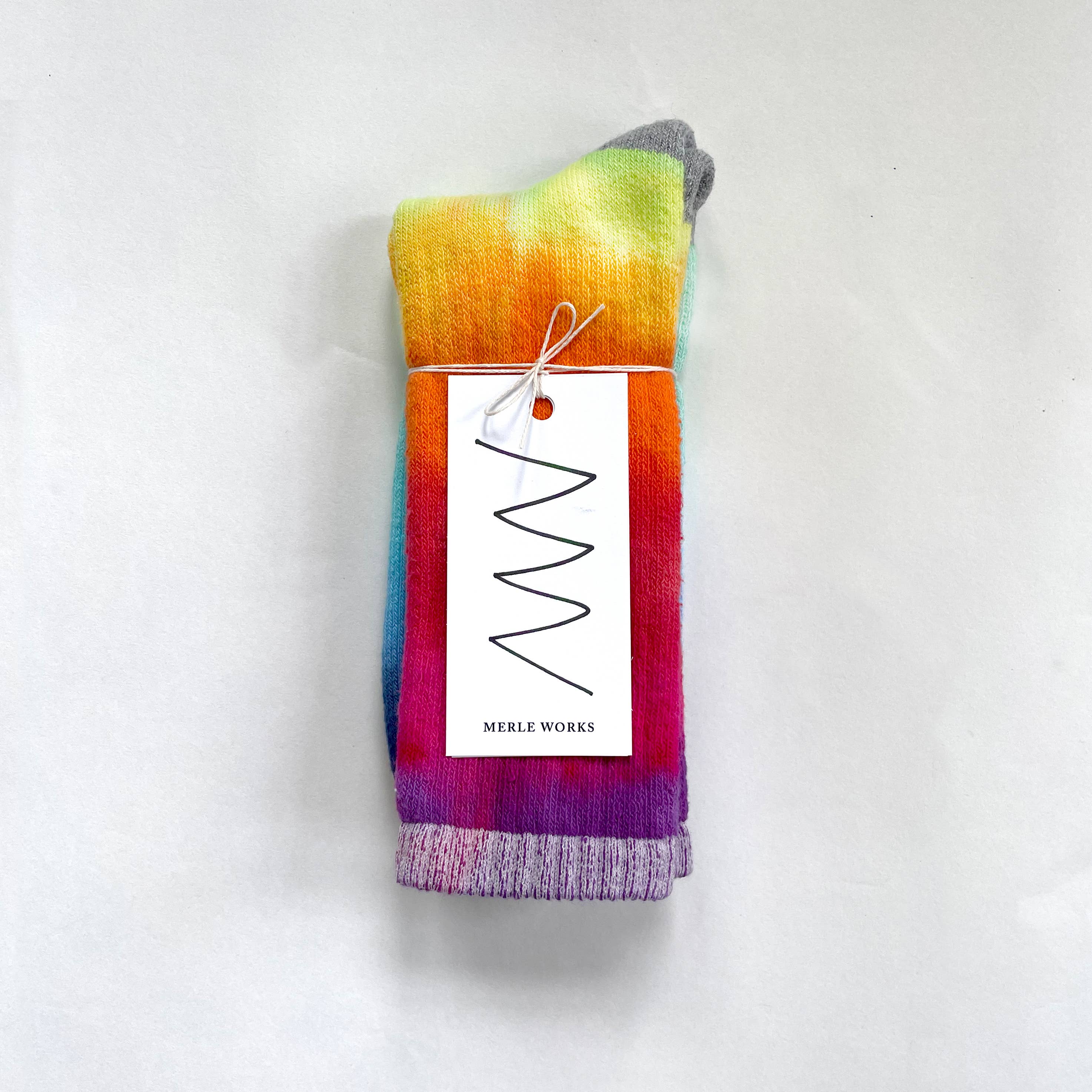 Merle Works - Wholesale Socks - Unisex - Rainbow Hand-dyed XL Sock1