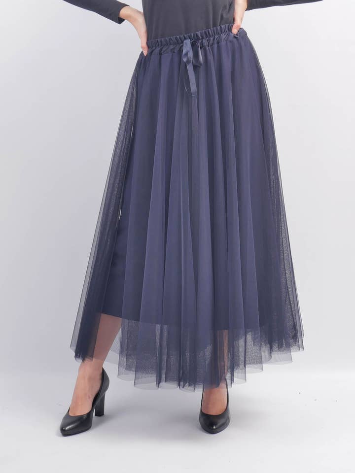 Cecile Wang - Wholesale Skirt - Women's - Flared tulle skirt CMT04015-27