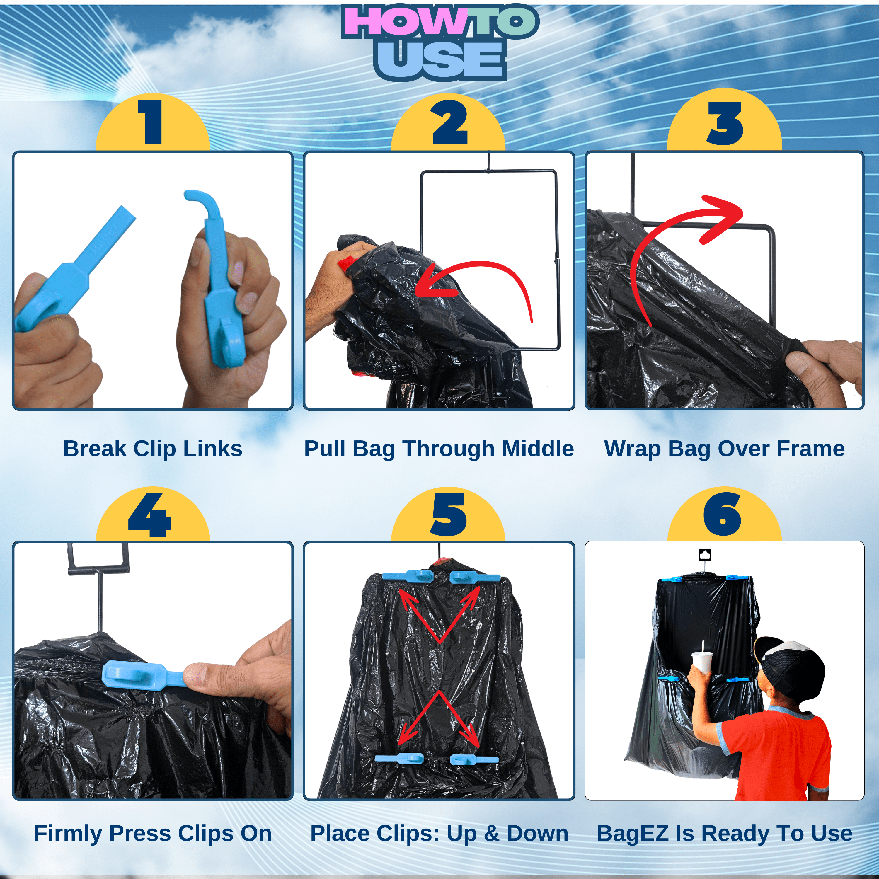 BagEZ - Wholesale Rubbish can/Rubbish bin - BagEZ Trash Bag Holder: Large4