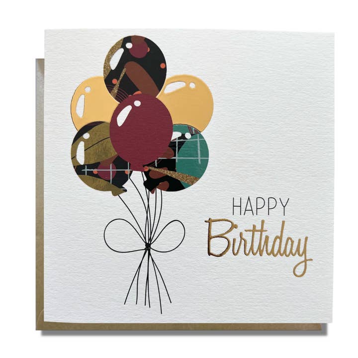 Carte d'anniversaire en forme de ballon | Opulence by AfroTouch Design pour la vente par AfroTouch Design