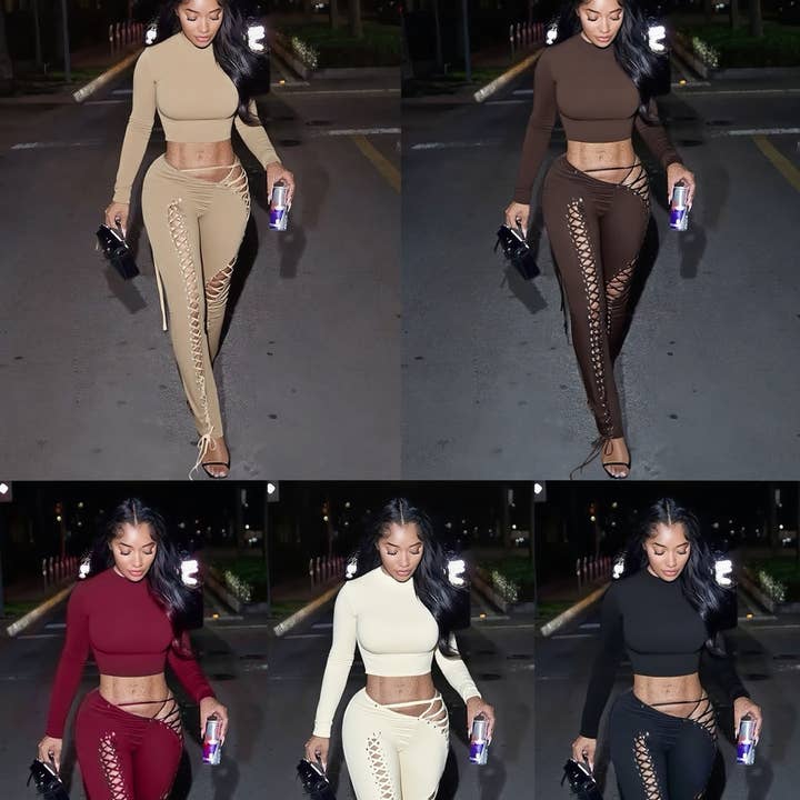 Laced Temptation Set for wholesale by Devine Diva Fashion