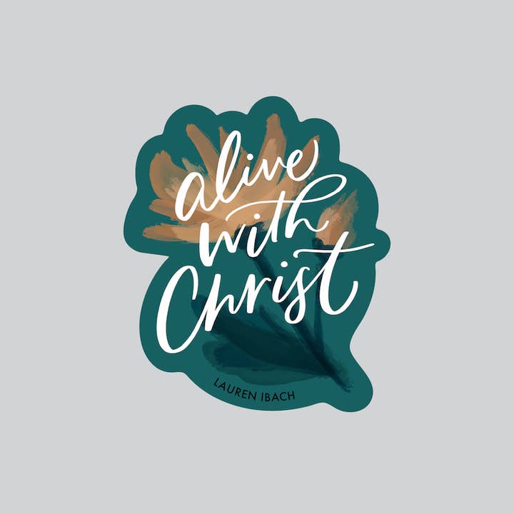Vivo com Cristo - Autocolante Recortado em Vinil por atacado de Lauren Ibach