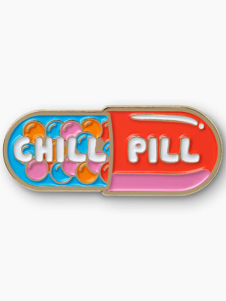 Chill Pill Enamel Pin for wholesale by Threadheads