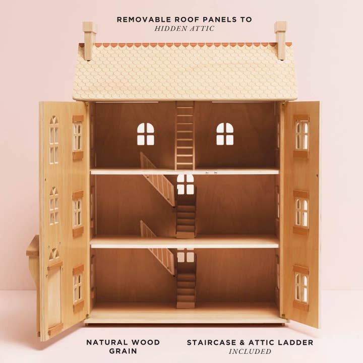 Le Toy Van - Wholesale Doll Accessory Kit - Kids - The Grand Natural Wood Dolls House2