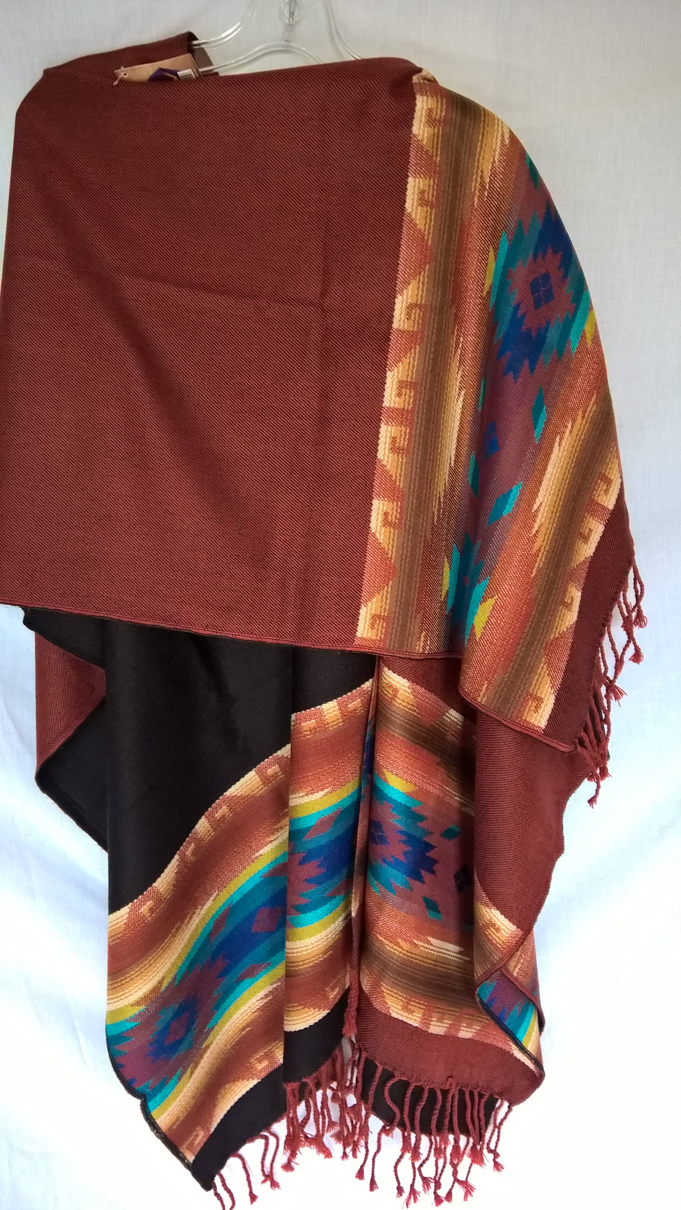 Treasure of ANDES - Venta al por mayor Poncho - Mujer - Poncho Andino Artesanal REVERSIBLE Unisex ENVÍO GRATIS36