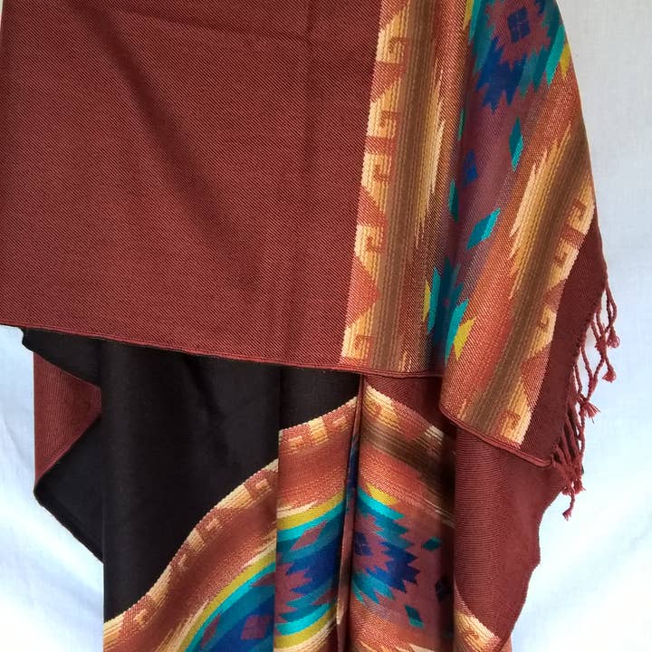 Treasure of ANDES - Venta al por mayor Poncho - Mujer - Poncho Andino Artesanal REVERSIBLE Unisex ENVÍO GRATIS36