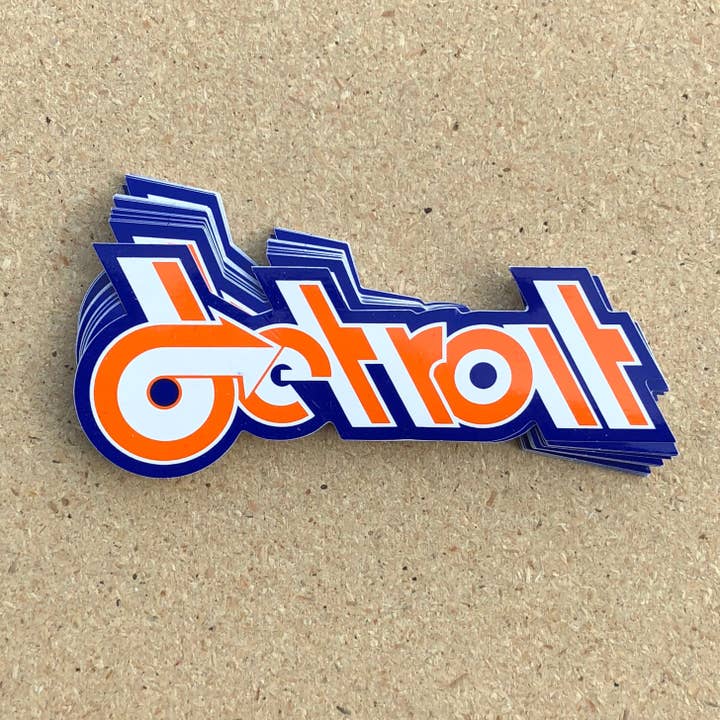 Detroit - Retro Design Sticker for wholesale by Detroit GT