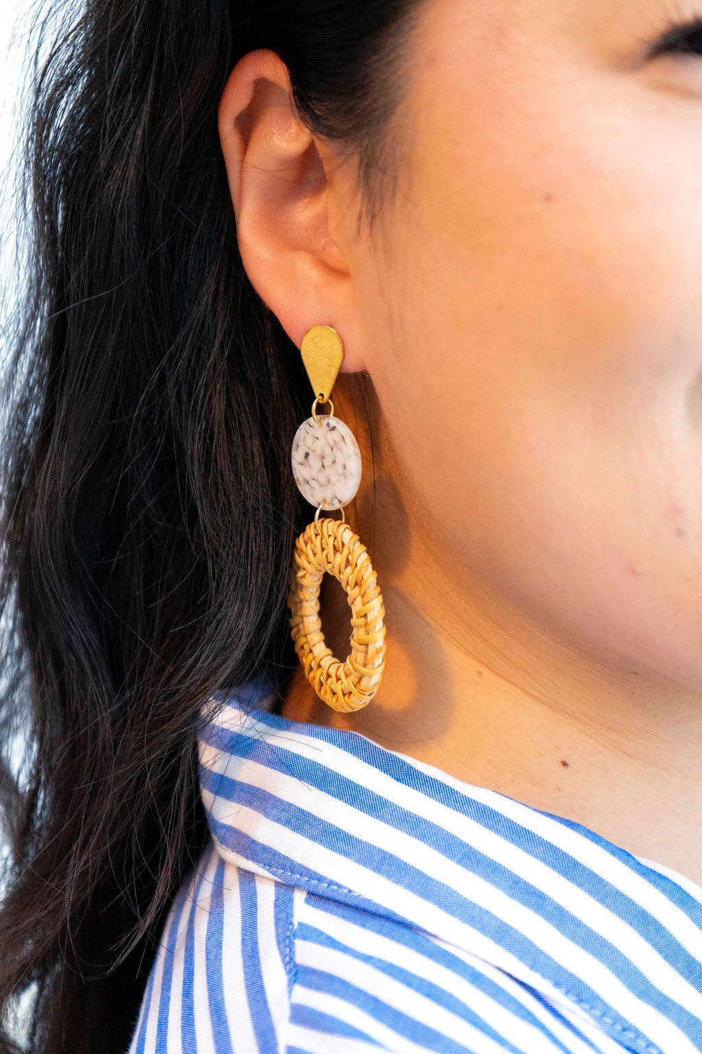 Spiffy & Splendid - Wholesale Dangle Earrings - Lana Earrings - Dark Rattan // Resort, Jewelry18