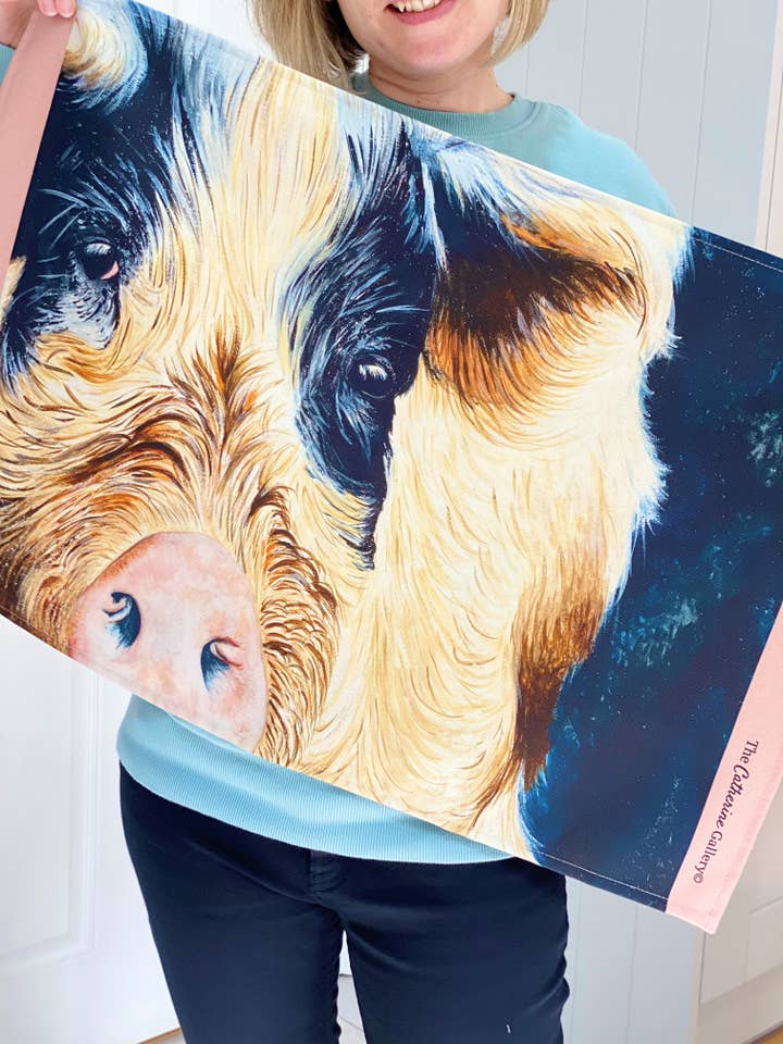 Piggy Tea Towel for wholesale by The Catherine Gallery