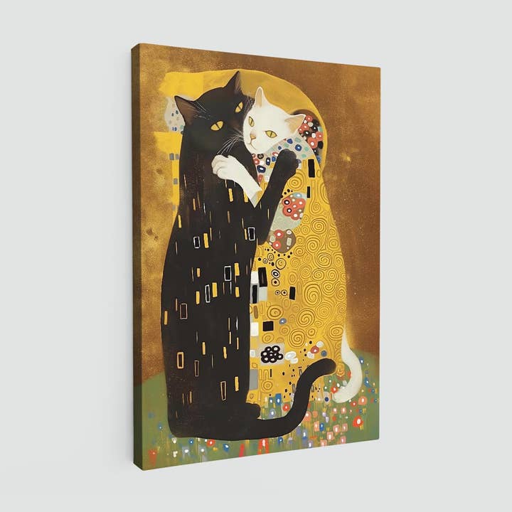 Kitty Kiss canvasafdruk voor wholesale door Dikhotomy