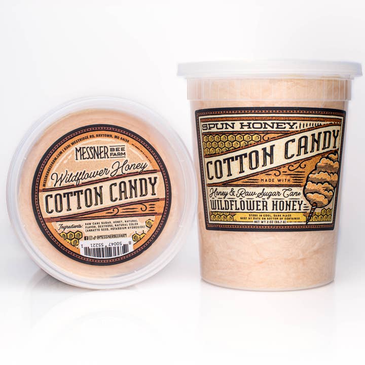 Messner Bee Farm - Wholesale Cotton Candy - Hand Spun Honey Cotton Candy - Wildflower Honey
