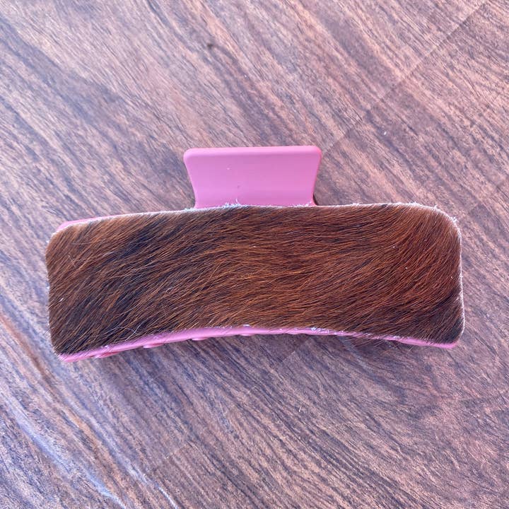 XL Hårkloklämma, Handgjord Blandad Kohud för wholesale av AB Tack Design