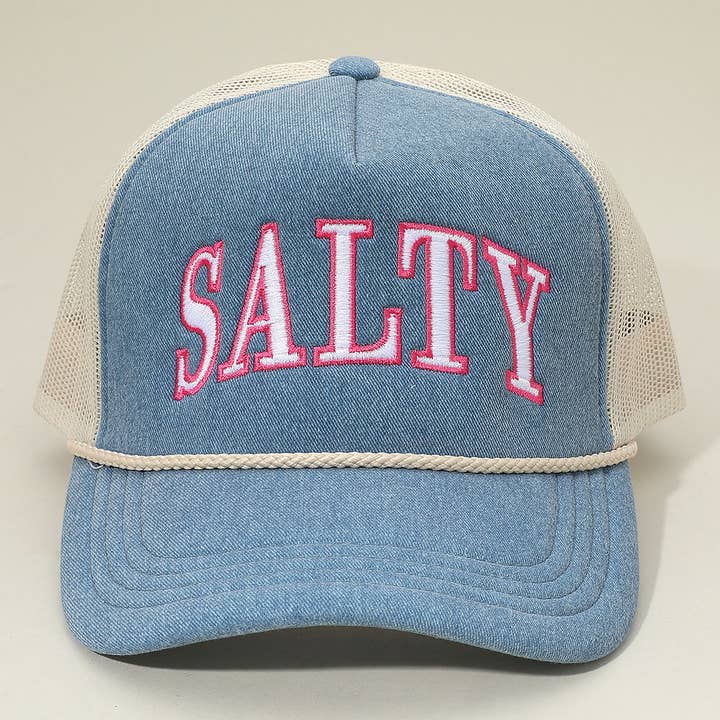 Sensibling Corp. - Wholesale Trucker Hat - Women's - SALTY Message Embroidered Mesh Back Trucker Hat10