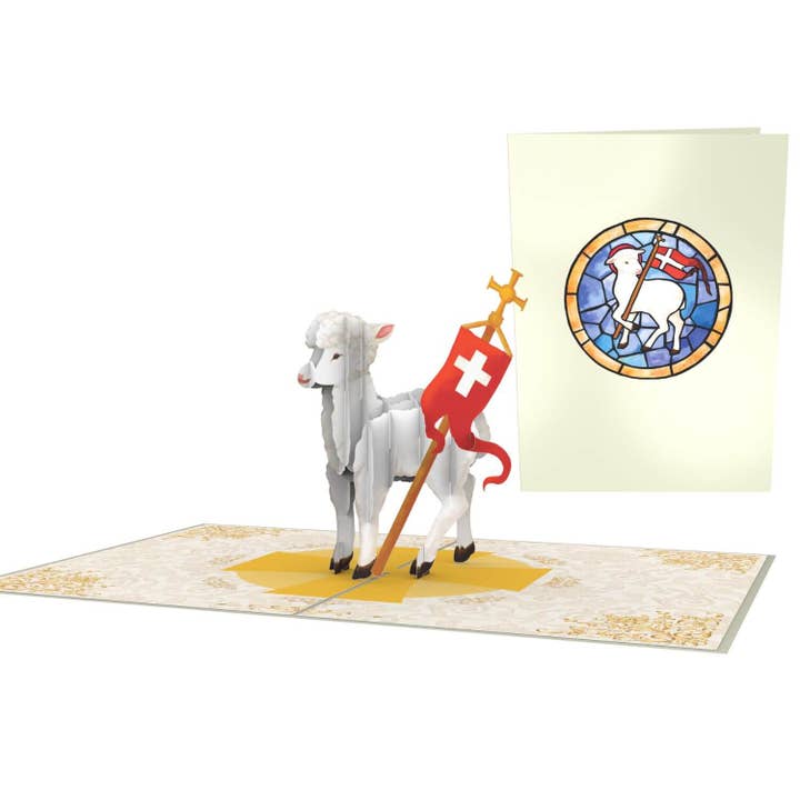 Unipop Cards, LLC - Wholesale Everyday Greeting Card - Holy Lamb Pop Up Card - Christmas pop up card1