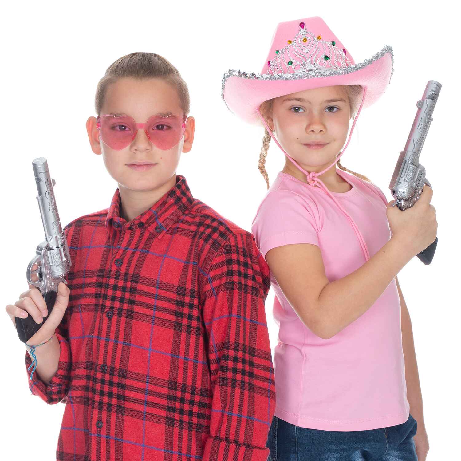 Funcredible - Wholesale Cowboy Hat - Women's - Pink Cowgirl Hat with Glasses - Pink Cowboy Hat with Crown5