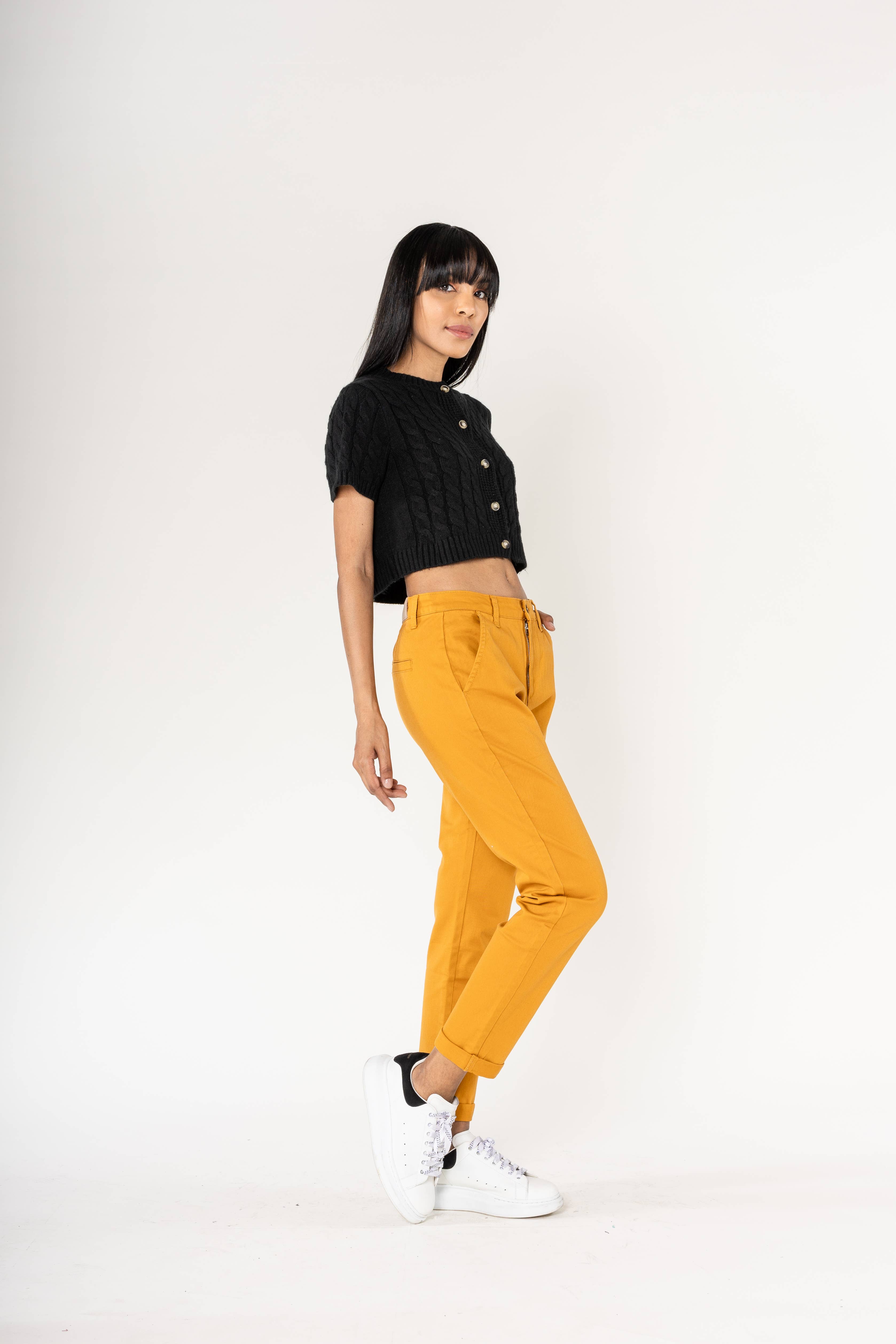 Nina Carter - Vente Pantalon – femme - Pantalon chino stretch taille haute confort Nina Carter J25013