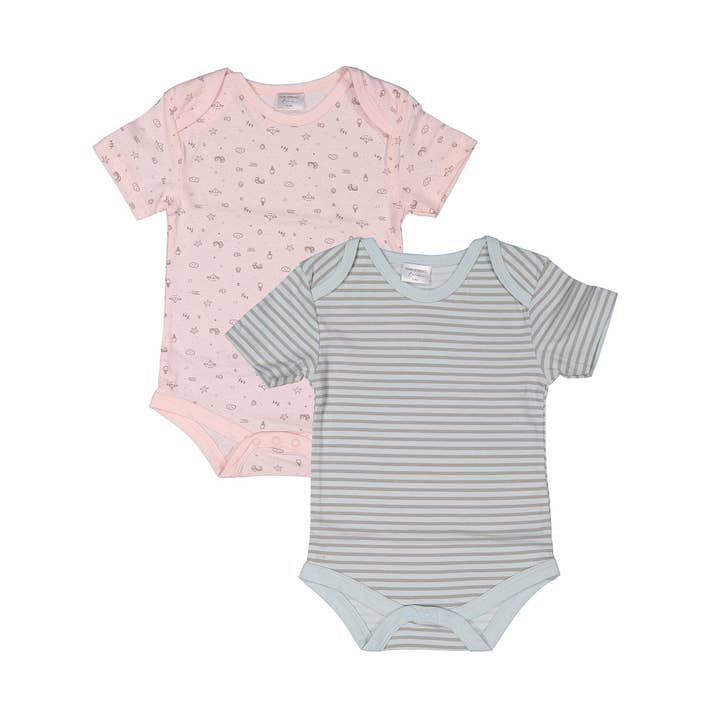 2 Packungen Kurzarm-Babybody für den Großhandel von FRANK HERMANOS