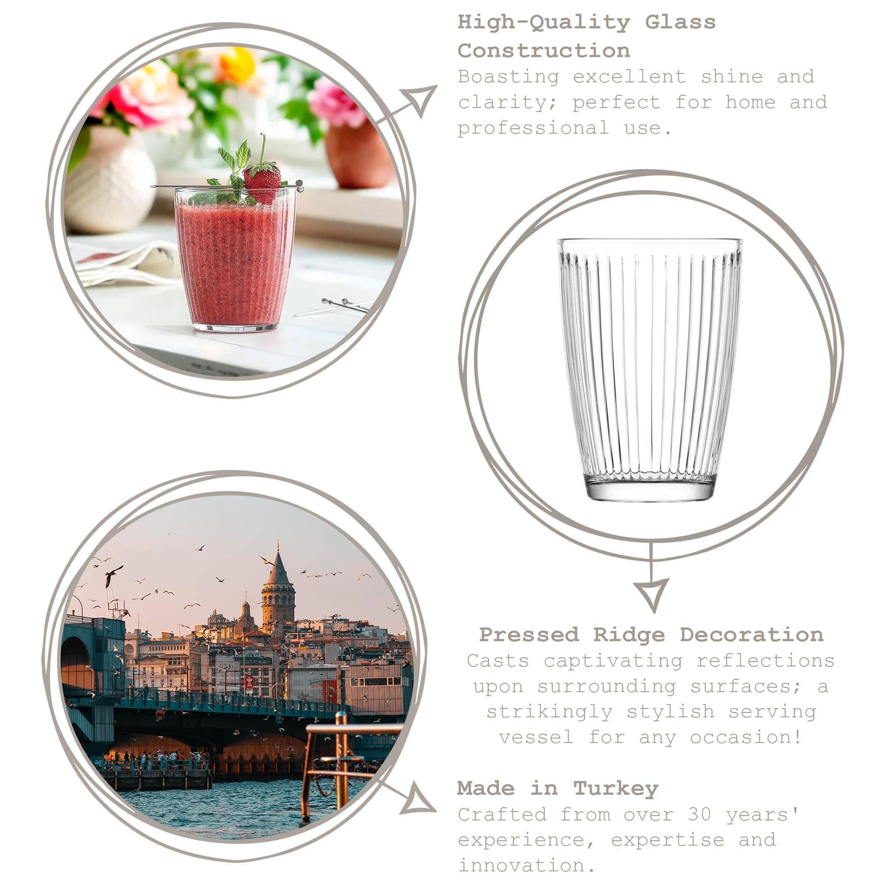 Rinkit Ltd – wholesale Drinking glass/cup – 415ml Hestia Highball Glass4