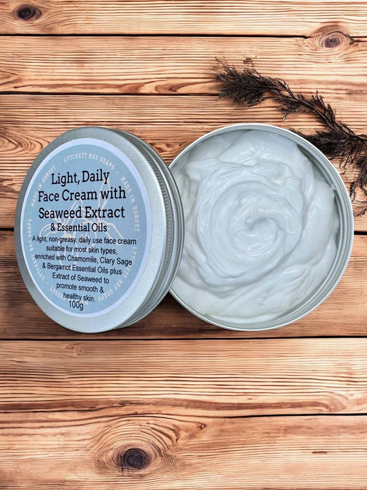 Light, Daily Face Cream with Seaweed Extract - 100g for wholesale by Lytchett Bay Soaps