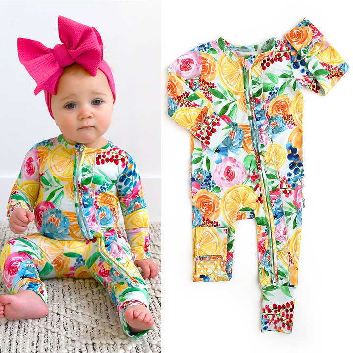 Lillyana RUFFLE ZIP Bamboo Baby Sleepies Little Outfit and other Purchase Wholesale magnetic me. Free Returns & Net 60 Terms on Faire trending on Faire.