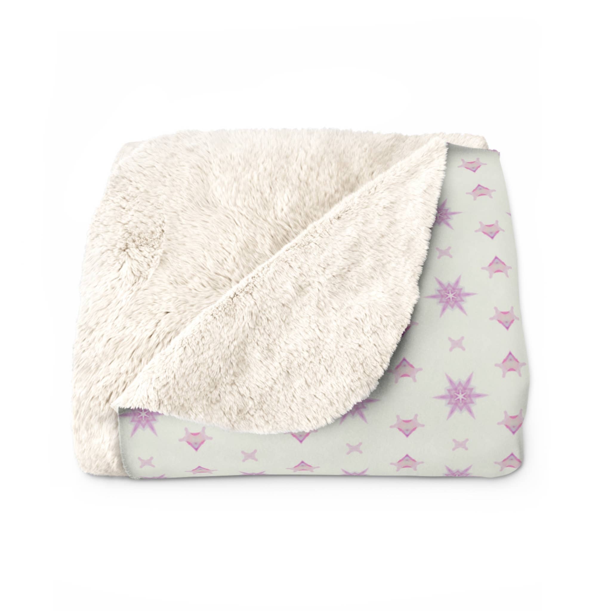 PALMER K Designs - Wholesale Throw Blanket - Sherpa Throw / Blanket: Pink / White Geometric (OH/P14)0