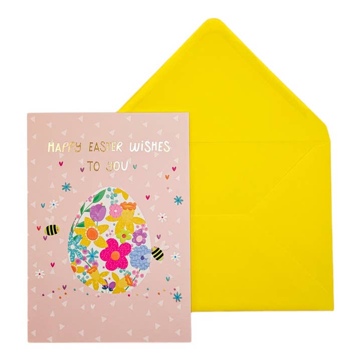 Cartão de Páscoa com Ovo e Flores por atacado de NIQUEA.D