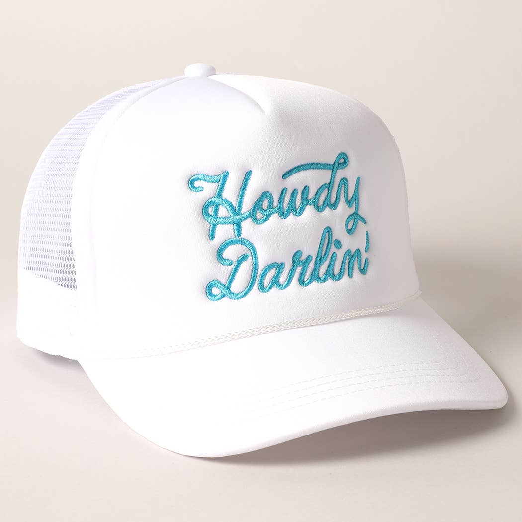 Fashion City - Wholesale Trucker Hat - Women's - Howdy Darlin' Embroidered Mesh Back Trucker Cap11