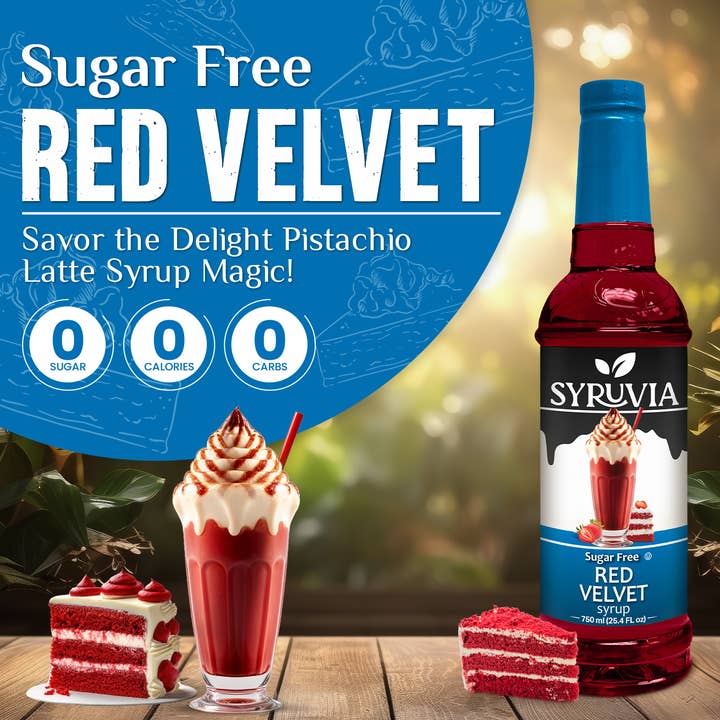 Syruvia - Wholesale Flavored Syrup - Sugar-Free Red Velvet Syrup
