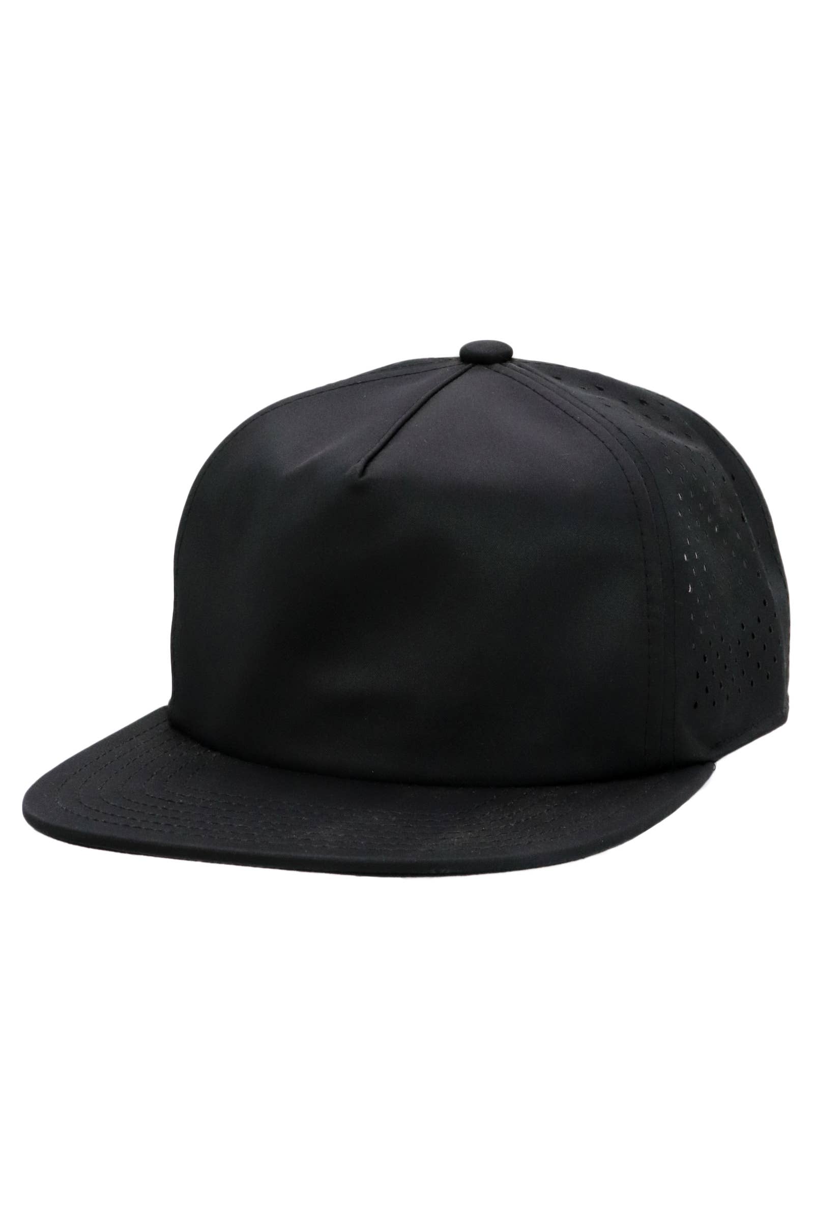 Cap Zone - Wholesale Flat Brim Cap - Unisex - Five Panel Unstructured Polyester Perforated Snapback0