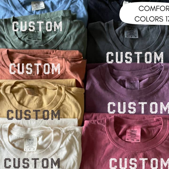 Custom Printed Comfort Color Tees/ Small Business Owner for wholesale by One Nine