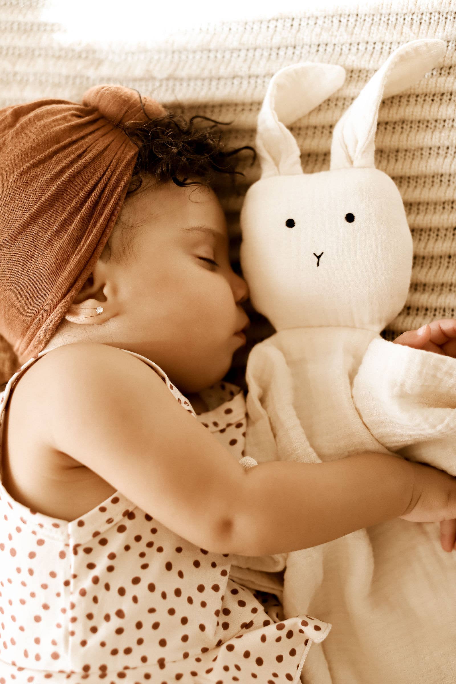 Ali+Oli - Wholesale Security/Cuddle Blanket - Baby - Cuddle Security Blanket Soft Muslin Cotton - Bunny (Natural)4