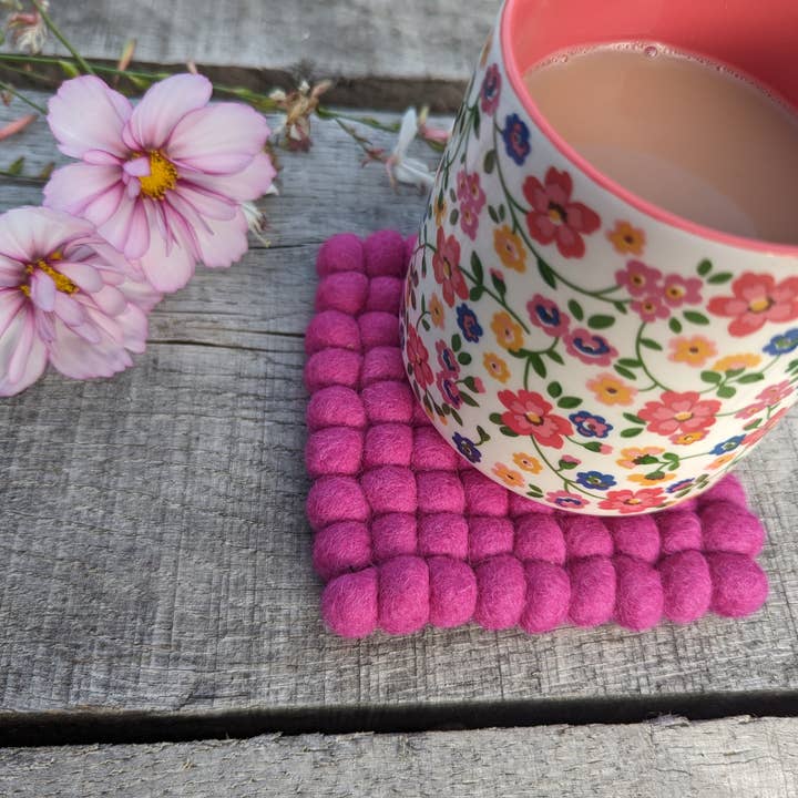 Cool Trade Winds – Großhandel Untersetzer – Kleine quadratische Filzuntersetzer aus Filzkugeln11