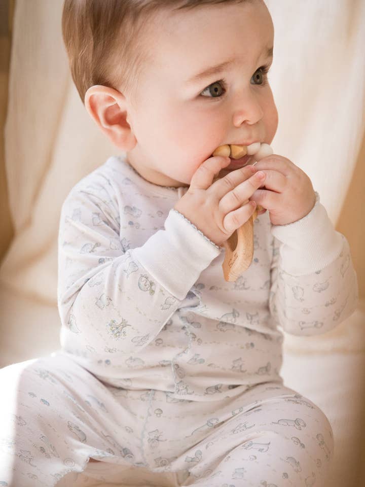 In the Woods Footed Pajama for wholesale by babycottons