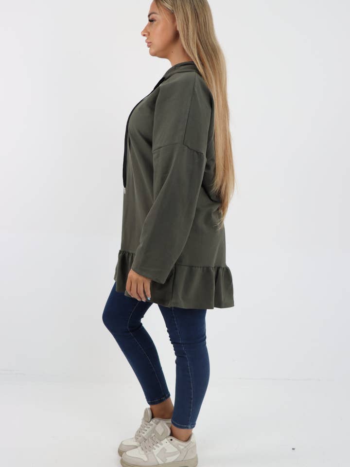 Miss Bold – Engroshandel Hoodie – Kvinder – Italiensk langærmet hættetrøje med flæser14