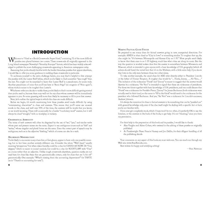 Union Square & Co. - Wholesale Book - Adult - Hard as a Rock Crosswords: Super Hard by Stanley Newman